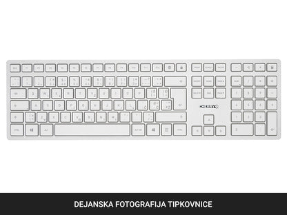 Tipkovnica in miška Cherry DW 9100 SLIM, Bluetooth, bela, USB, UK SLO g.