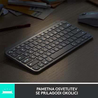 Tipkovnica Logitech MX Keys Mini, roza, SLO g.