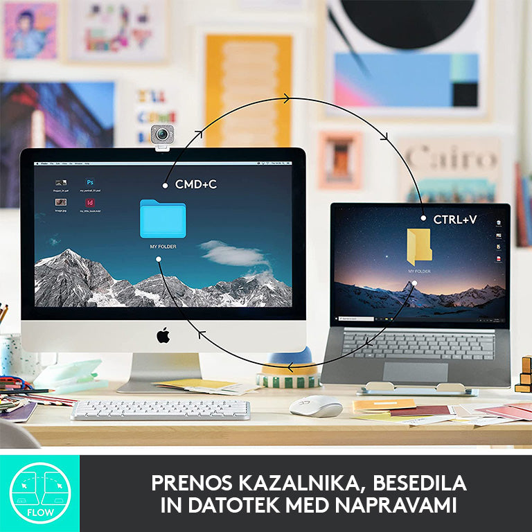 Tipkovnica Logitech MX Keys Mini, roza, SLO g.