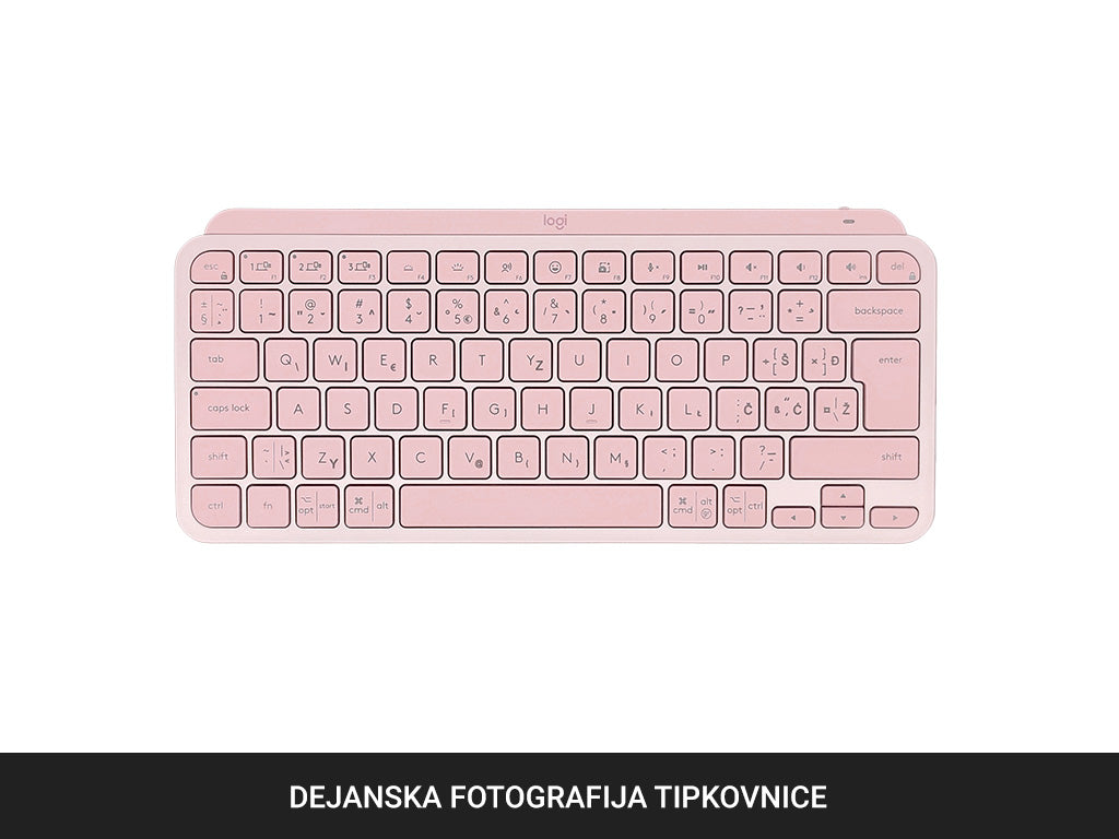 Tipkovnica Logitech MX Keys Mini, roza, SLO g.