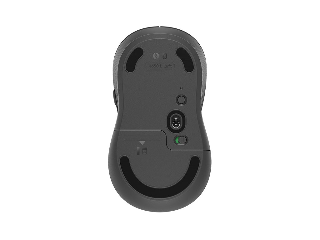 Miška Logitech Signature M650, velikost L, Bluetooth, LEFT, grafitna barva