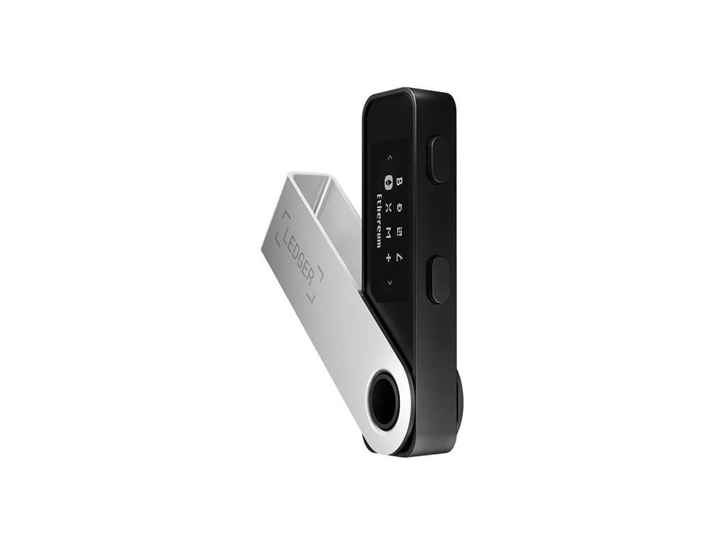 Ledger Nano S Plus, denarnica za Bitcoin in druge kriptovalute, črna