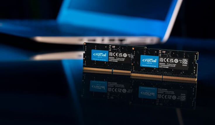 RAM SODIMM DDR5 16GB PC5-38400 4800MT/s CL40 1.1V Crucial