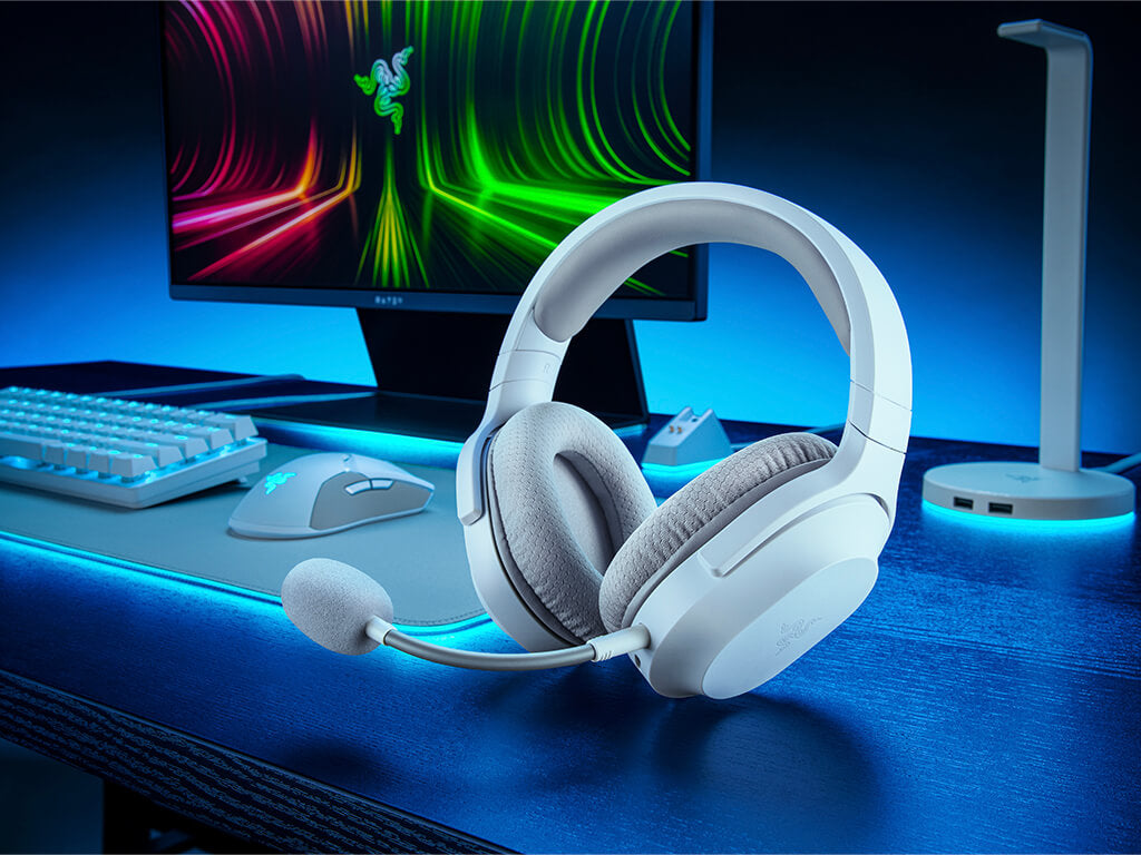 Slušalke Razer Barracuda X Wireless Mercury (2022), bele
