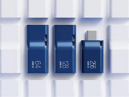 USB ključek Samsung Type-C, 64GB, USB 3.1 Gen1, 300 MB/s, moder