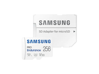 Spominska kartica Samsung PRO Endurance, micro SDXC, 256GB, U3, V30, UHS-I, z SD adapterjem