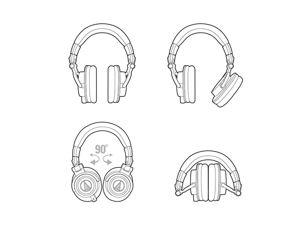Slušalke Audio-Technica ATH-M50XWH
