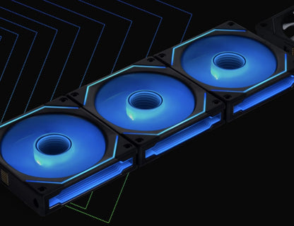 Ventilator za ohišje Lian Li UNI FAN SL-INFINITY 120 ARGB PWM 120mm, 3 Pack + kontroler, črn