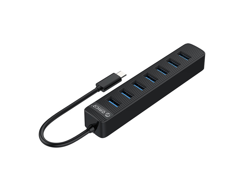 USB-C hub s 7 vhodi, USB 3.0, 0,15m, črn, ORICO TWC3-7A