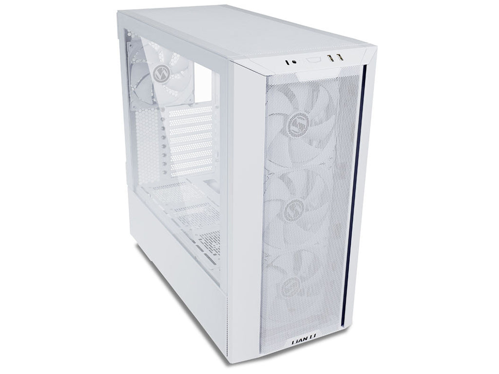 Računalniško ohišje ATX Lian Li LANCOOL III Mesh Midi-Tower, kaljeno steklo, belo