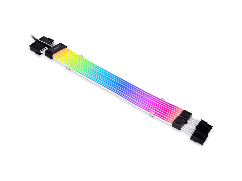 Kabel Lian Li Strimer Plus V2 Dual 8-Pin RGB, PCIe, za grafčno kartico, 30 cm