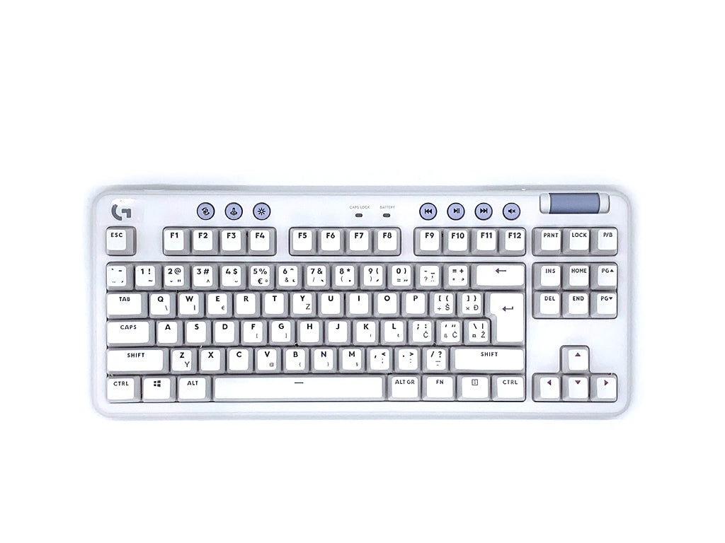 Tipkovnica Logitech G715 TKL Wireless, Tactile, RGB, Bluetooth, bela, SLO g.