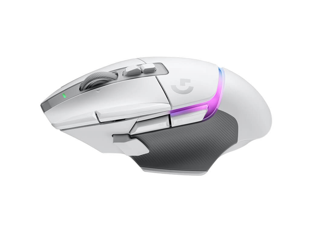 Miška Logitech G502 X PLUS, Wireless, RGB, bela, Premium