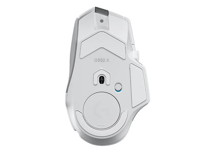 Miška Logitech G502 X PLUS, Wireless, RGB, bela, Premium