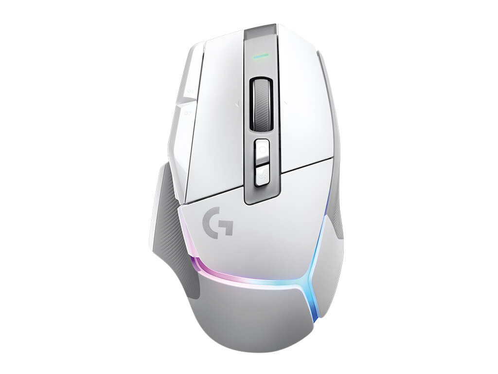 Miška Logitech G502 X PLUS, Wireless, RGB, bela, Premium