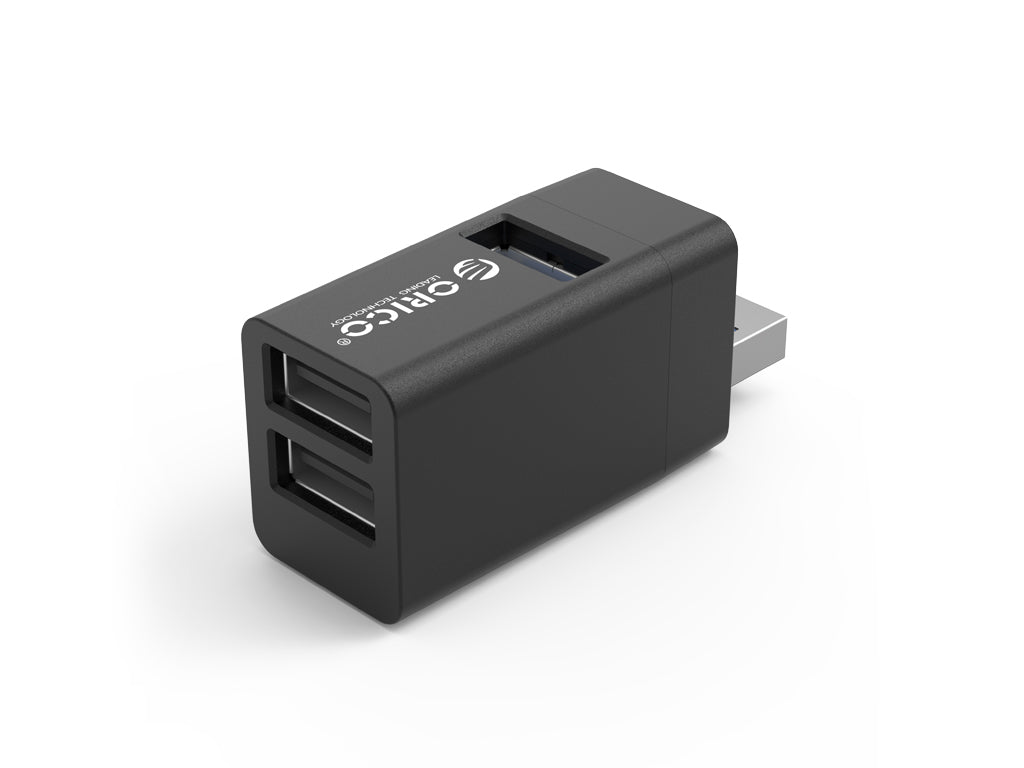 USB hub s 3 vhodi, 1x USB 3.0, 2x USB 2.0, Alu črn, ORICO MINI-U32L