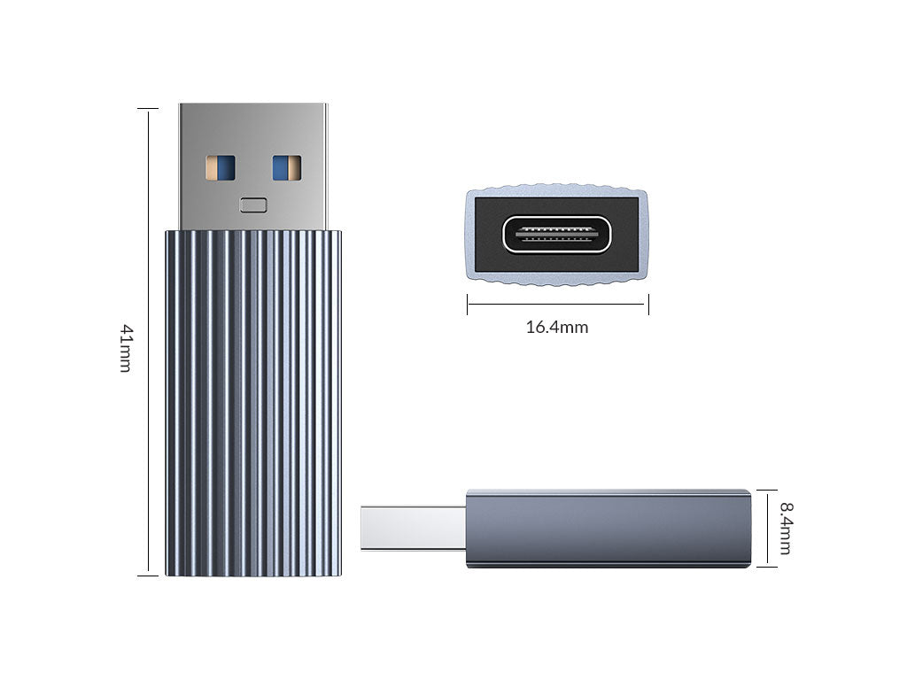 Adapter USB-A v USB-C, USB 3.1, 10Gbps, ALU, ORICO AH-AC10
