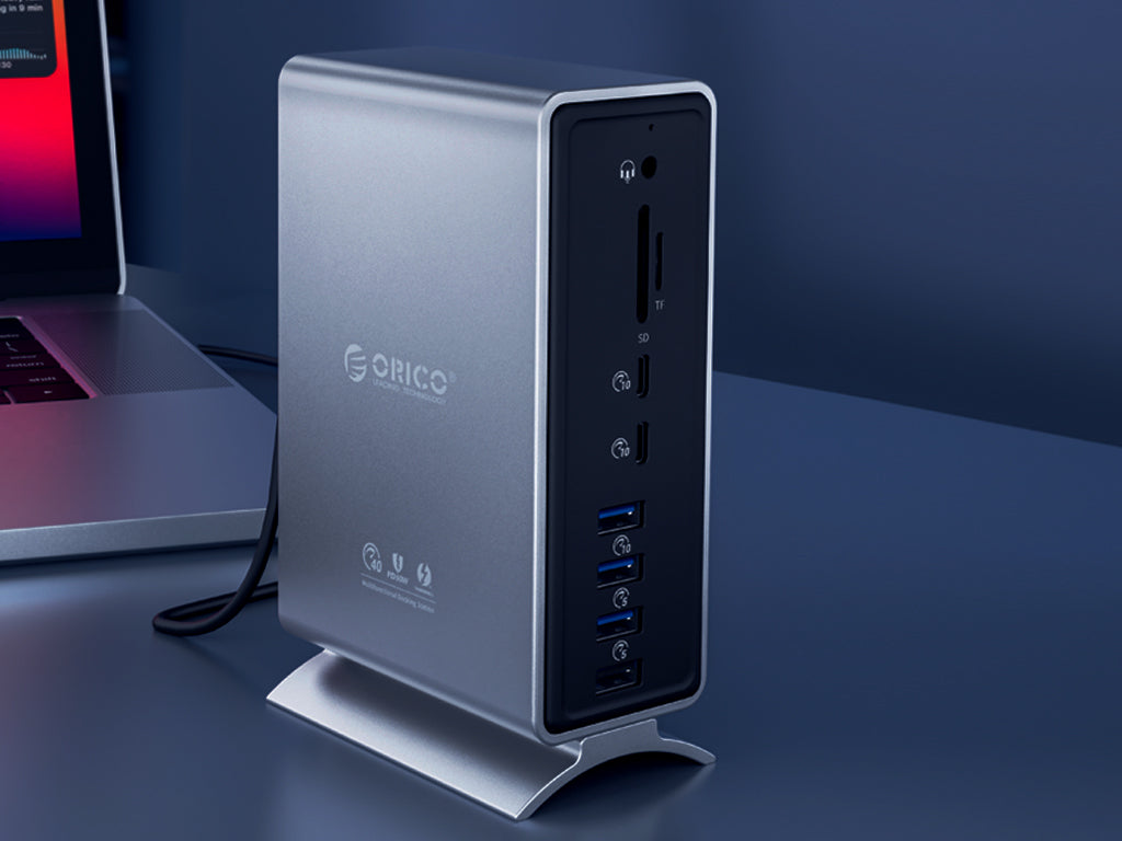 Priključna postaja USB-C Thunderbolt 3, 15 v 1, 5xUSB-A, 2xTB3, 2xUSB-C, DP, RJ45, SD+TF, napajanje, ORICO TB3-S4