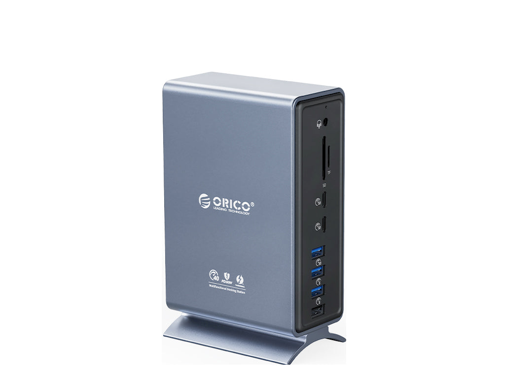 Priključna postaja USB-C Thunderbolt 3, 15 v 1, 5xUSB-A, 2xTB3, 2xUSB-C, DP, RJ45, SD+TF, napajanje, ORICO TB3-S4