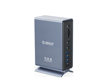 Priključna postaja USB-C Thunderbolt 3, 15 v 1, 5xUSB-A, 2xTB3, 2xUSB-C, DP, RJ45, SD+TF, napajanje, ORICO TB3-S4