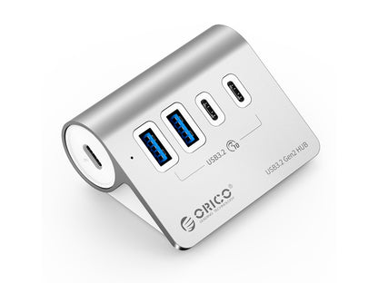 USB-C hub s 4 vhodi, 2x USB-A, 2x USB-C, USB 3.2 Gen2, 10 Gbps, ALU, ORICO M3CU2-G2