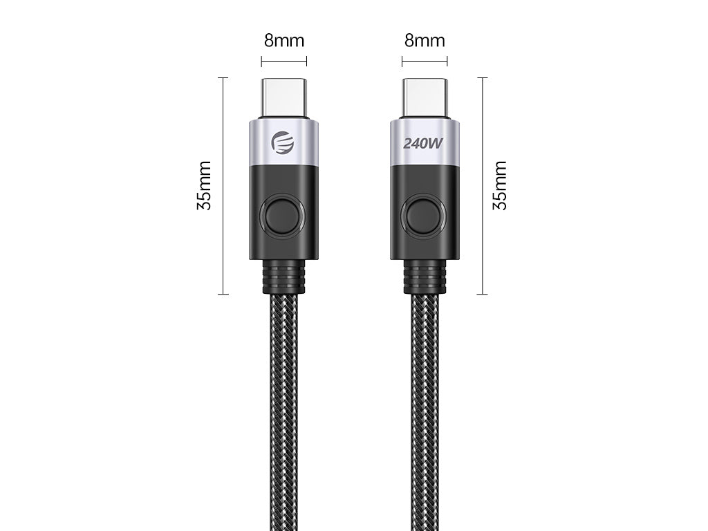 Kabel USB-C v USB-C, USB 4, 40Gbps, 240W PD, 8K 60Hz, 1m, ORICO CC240-40