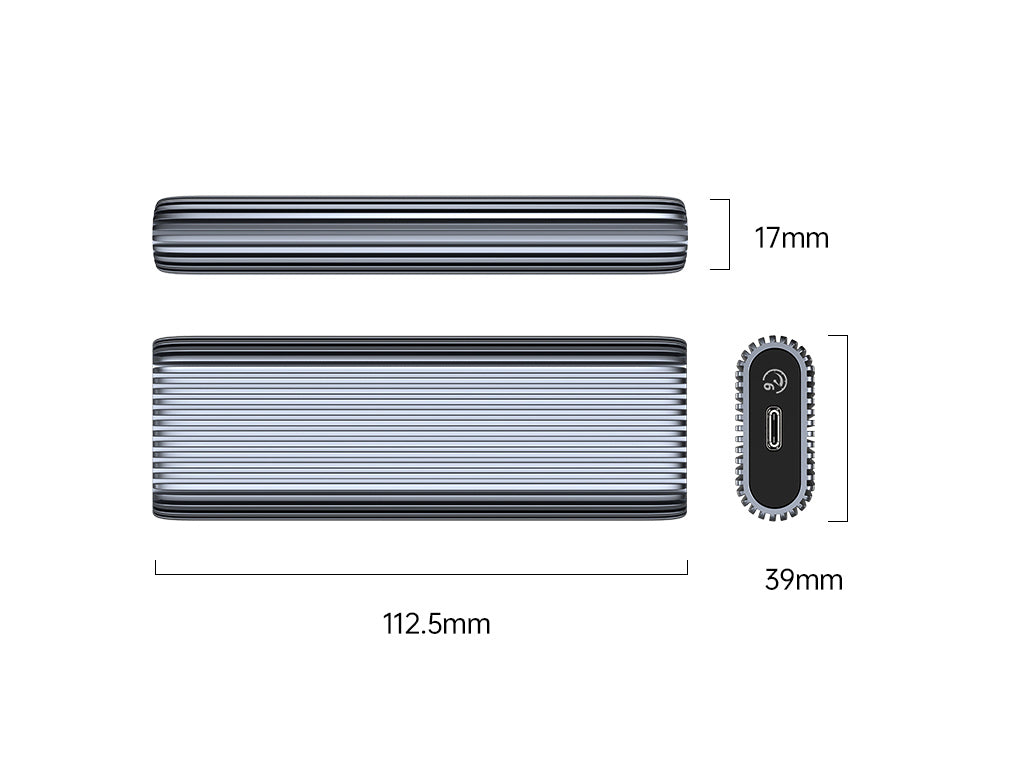 Zunanje ohišje za SSD, M.2 SATA 2230-2280 v USB 3.2 Gen2 Type-C, ALU, ORICO AM2C3