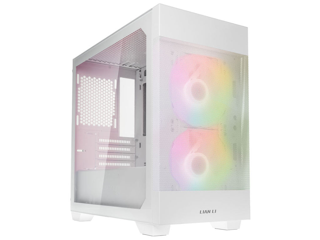 Računalniško ohišje Lian Li LANCOOL 205M Mesh, Micro-ATX, kaljeno steklo, belo