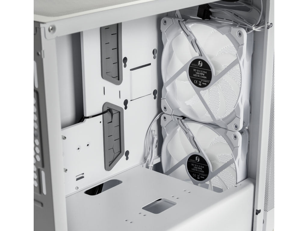 Računalniško ohišje Lian Li LANCOOL 205M Mesh, Micro-ATX, kaljeno steklo, belo
