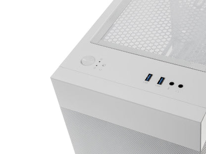 Računalniško ohišje Lian Li LANCOOL 205M Mesh, Micro-ATX, kaljeno steklo, belo