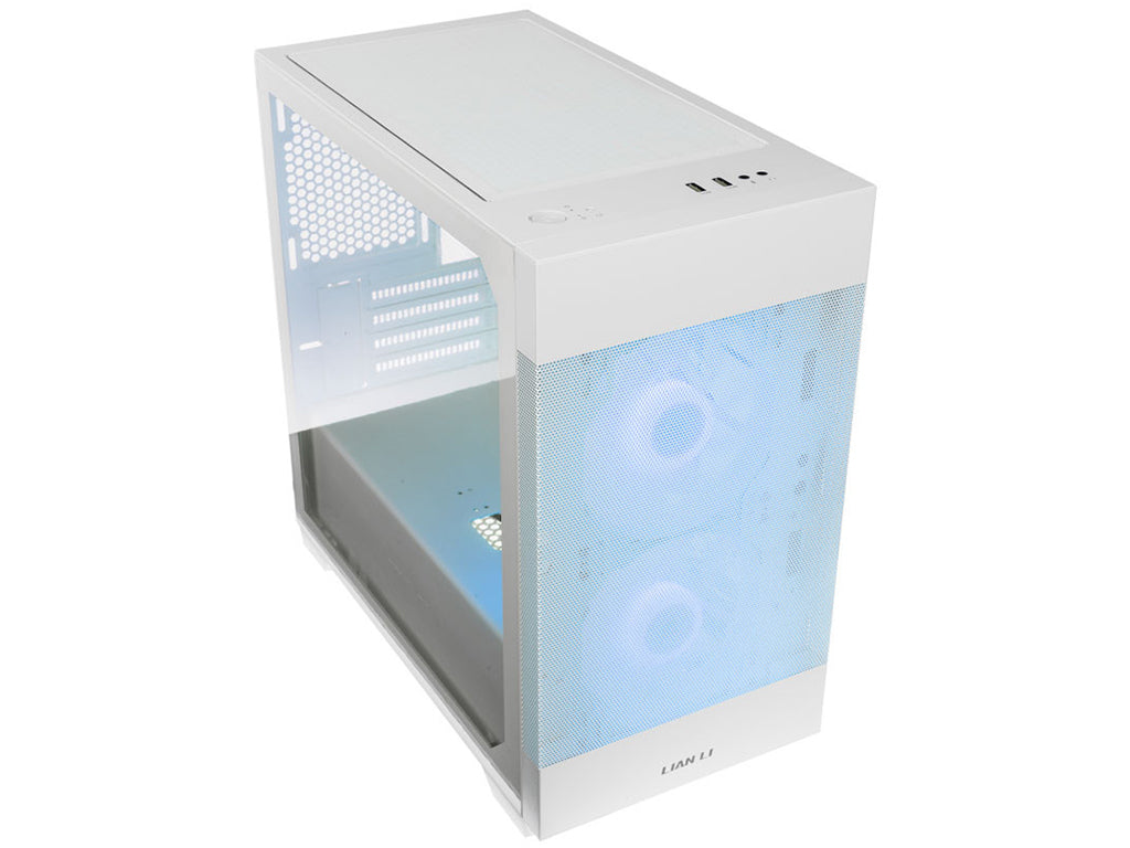 Računalniško ohišje Lian Li LANCOOL 205M Mesh, Micro-ATX, kaljeno steklo, belo