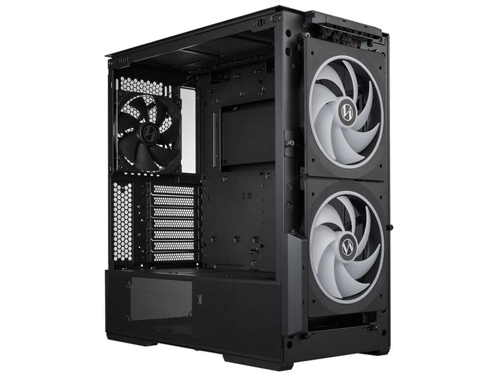Računalniško ohišje ATX Lian Li LANCOOL 216, Midi-Tower, ARGB, kaljeno steklo, črno