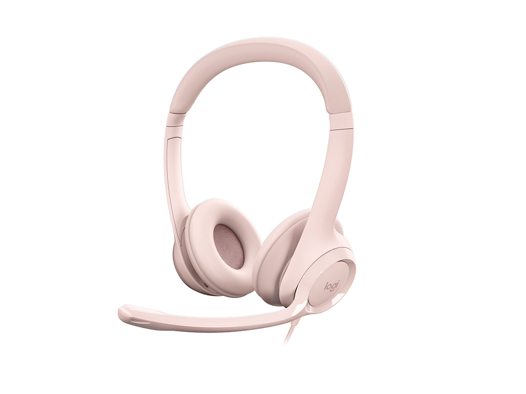 Slušalke Logitech H390, roza, USB