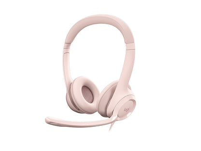 Slušalke Logitech H390, roza, USB