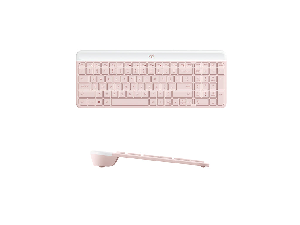 Tipkovnica in miška Logitech Slim Wireless Combo MK470, roza, SLO g.
