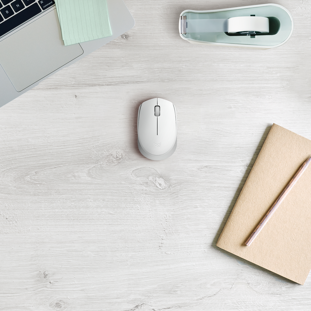 Miška Logitech M171 Wireless, bela
