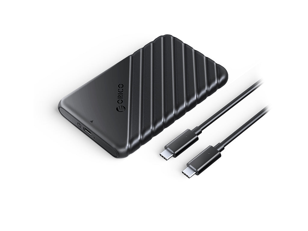 Zunanje ohišje za 2,5'' HDD/SSD, USB-C 3.1 UASP v SATA3, tool-free, črno, ORICO 25PW1C-C3