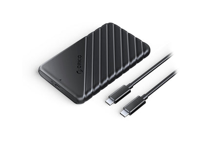 Zunanje ohišje za 2,5'' HDD/SSD, USB-C 3.1 UASP v SATA3, tool-free, črno, ORICO 25PW1C-C3