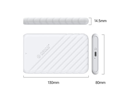 Zunanje ohišje za 2,5'' HDD/SSD, USB-C 3.1 UASP v SATA3, tool-free, belo, ORICO 25PW1C-C3