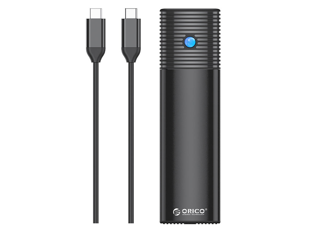 Zunanje ohišje za M.2 NVMe/SATA 2230-2280 v USB3.2 Gen2 Type-C, aluminij, črno, ORICO PWDM2-G2