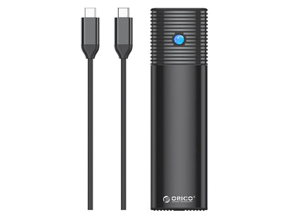 Zunanje ohišje za M.2 NVMe/SATA 2230-2280 v USB3.2 Gen2 Type-C, aluminij, črno, ORICO PWDM2-G2