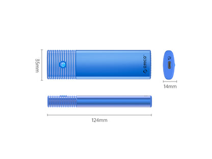 Zunanje ohišje za M.2 NVMe 2230-2280 v USB 3.2 Gen2 Type-C, aluminij, modro, ORICO PWM2-G2