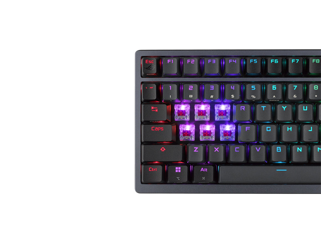 Tipkovnica ASUS ROG Azoth Wireless, ROG NX Red, PBT, OLED, RGB, USB, US