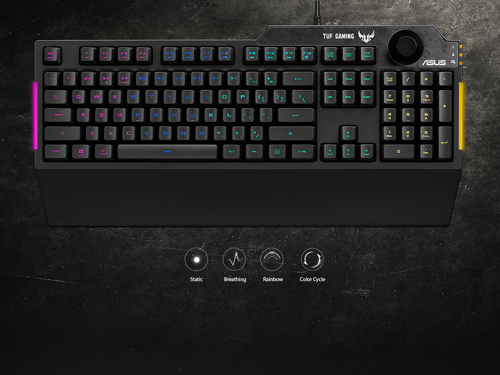 Tipkovnica ASUS TUF Gaming K1, RGB, USB, US SLO g.