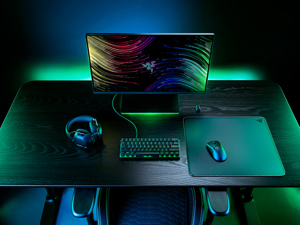 Podloga za miško Razer Atlas, kaljeno steklo, črna