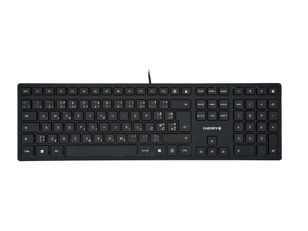 Tipkovnica Cherry KC 6000 Slim, črna, USB, UK SLO g.