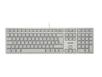 Tipkovnica Cherry KC 6000 Slim, srebrna, USB, UK SLO g.