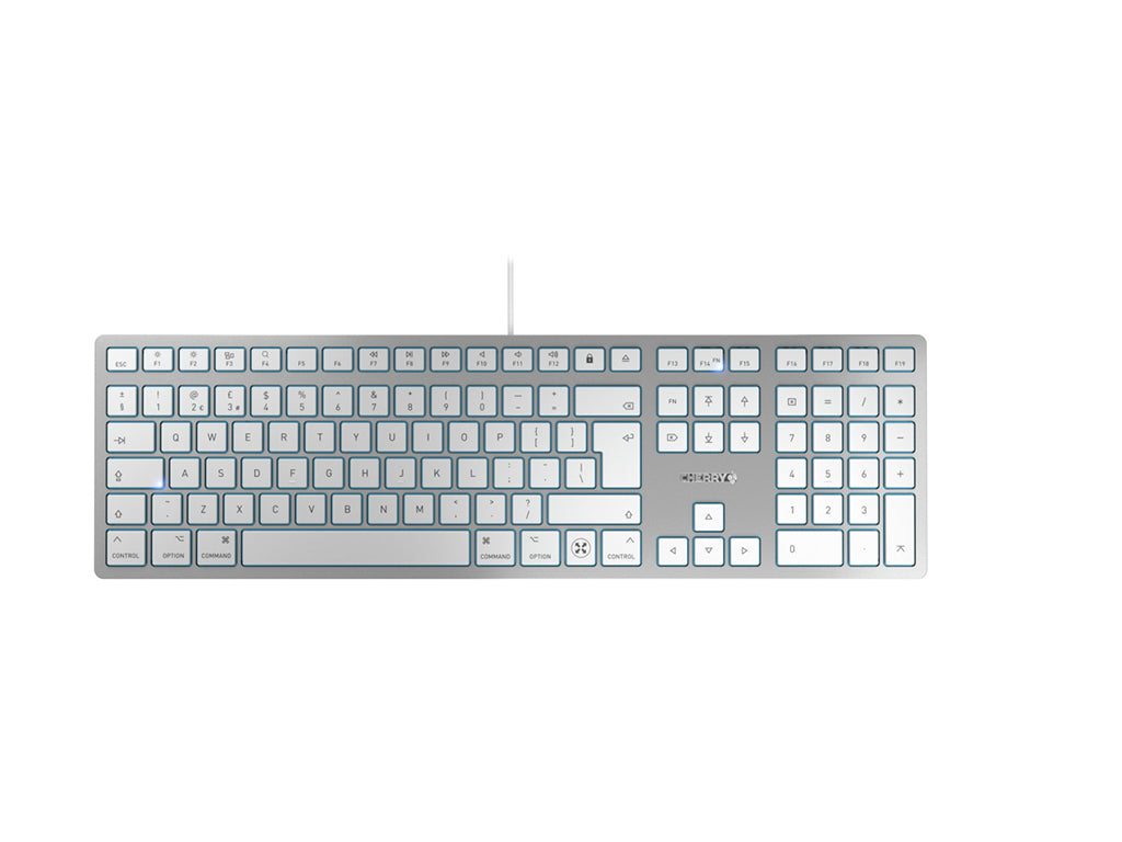 Tipkovnica Cherry KC 6000C Slim for Mac, srebrna, USB-C, UK-SLO g.
