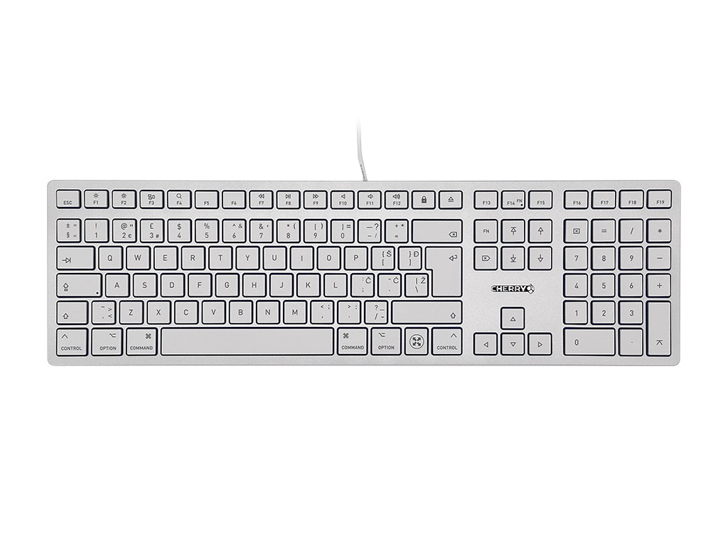 Tipkovnica Cherry KC 6000C Slim for Mac, srebrna, USB-C, UK-SLO g.