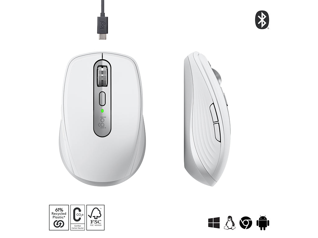 Miška Logitech MX Anywhere 3S, Bluetooth, DarkField laser, siva